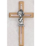 7 PINK OAK GIRLS WALL CROSS CHRISTENING BAPTISM