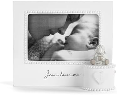 DEMDACO Musical Baby Keepsake Frame with Lamb Figurine