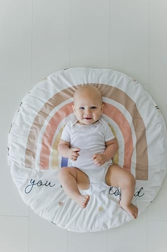 Kate Milo Plush Rainbow Play Mat - Soft Washable