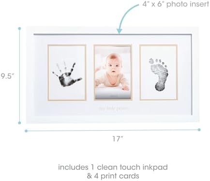 Pearhead Baby Keepsake Frame with Ink Pad and Mat