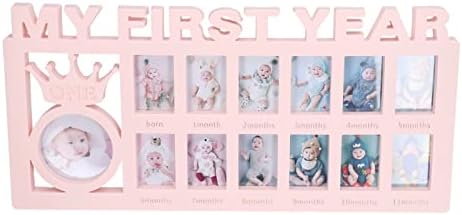 CHICIRIS Newborn First Year Photo Frame with 12 Slots