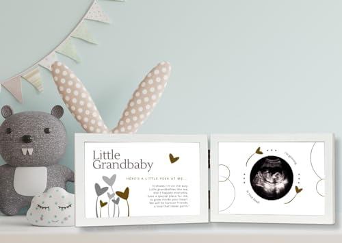Little Grandbaby Ultrasound Frame for Grandparents - Keepsake with Sweet Poem