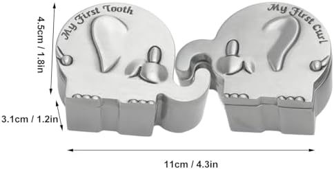 HEEPDD Elephant Shape Keepsake Box for Newborn 2 Pack