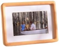 STBTOO Real Wooden Round Corner Photo Frame Swing Table 28inch15x20cm