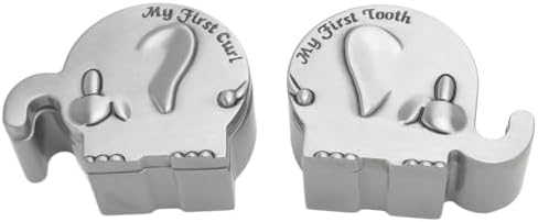 HEEPDD Elephant Shape Keepsake Box for Newborn 2 Pack
