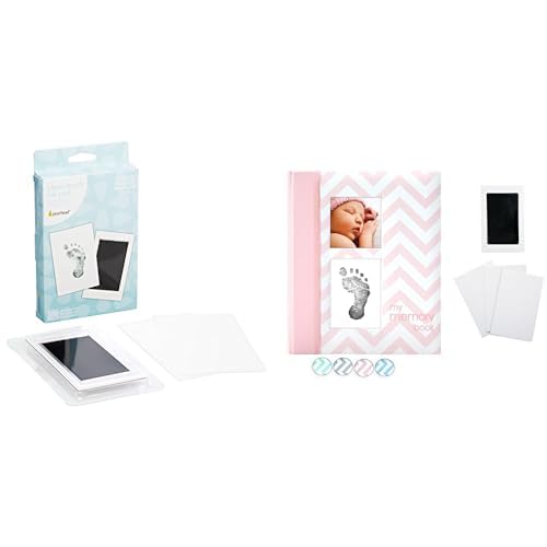 Pearhead Baby Memory Book Handprint Kit - Pink Chevron