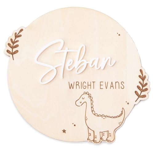 Personalized 3D Baby Name Announcement Disc