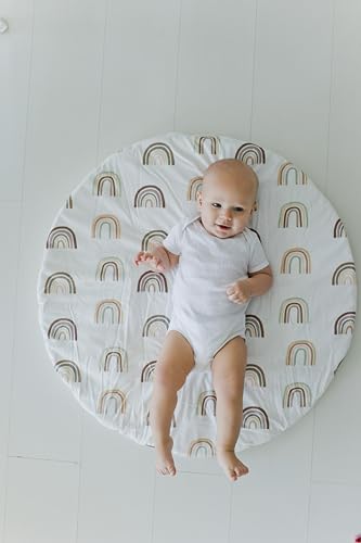 Kate Milo Plush Rainbow Play Mat - Soft Washable
