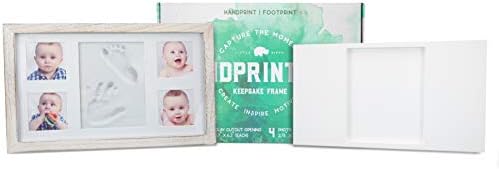 Little Hippo Baby Hand Footprint Kit Keepsake Frame