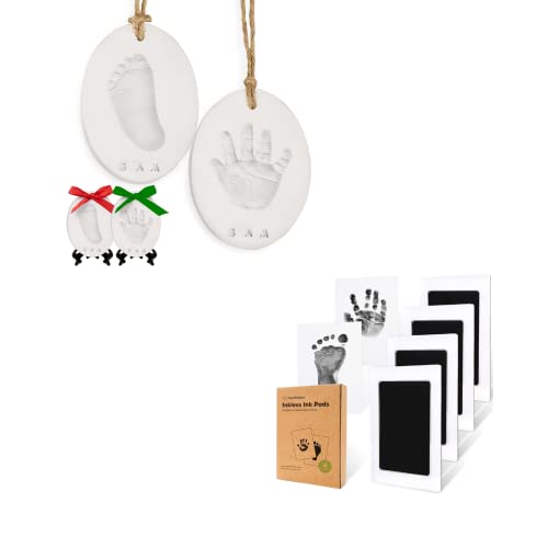 KeaBabies Baby Handprint Footprint Ornament Kit 1