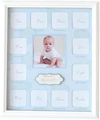 KMAKII 12 Month Baby First Year Collage Photo Frame - White