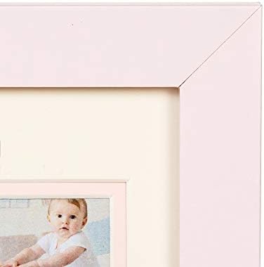 Wood Side Orbis First Year Baby Keepsake Frame with 12 Slots - Pink