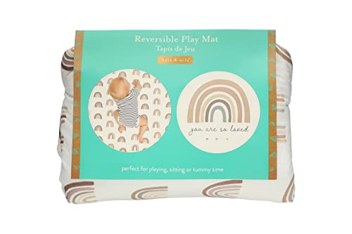 Kate Milo Plush Rainbow Play Mat - Soft Washable