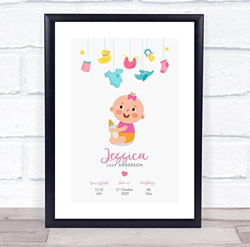 The Card Zoo New Baby Birth Details Print Keepsake Gift