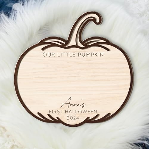 Personalized Halloween Footprint Sign for Baby
