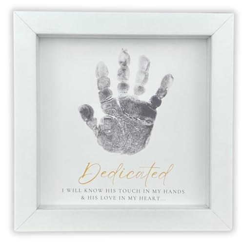 White Shadowbox Frame 6x6 for Baby Dedication Keepsakes 1