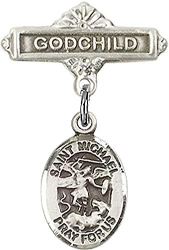 Religious Obsession Baby Badge with St Michael Charm