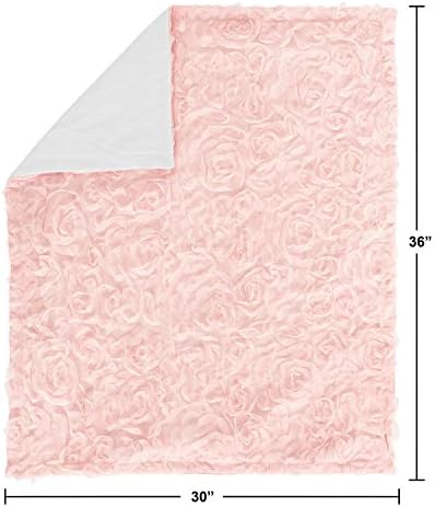 Sweet Jojo Designs Pink Floral Rose Swaddle Blanket