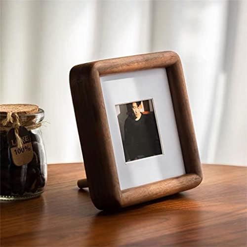 STBTOO Real Wooden Round Corner Photo Frame Swing Table 28inch15x20cm