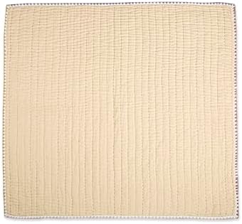 Crane Baby Quilted Cotton Blanket 36x36 Light Yellow
