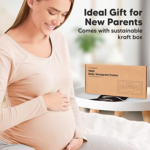 KeaBabies Inkless Handprint Kit Sonogram Frame - 4-Pack Safe Ink Pads for Baby Footprints