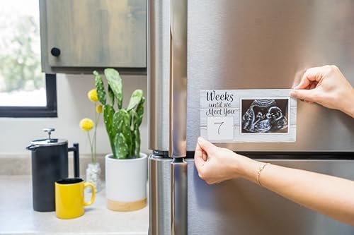 Brothers Bench Weeks Until We Meet You Magnetic Ultrasound Picture Frame