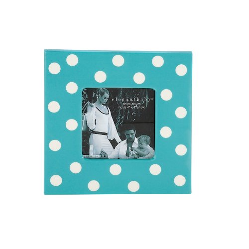 Elegant Baby 4x4 Photo Frame Aqua White