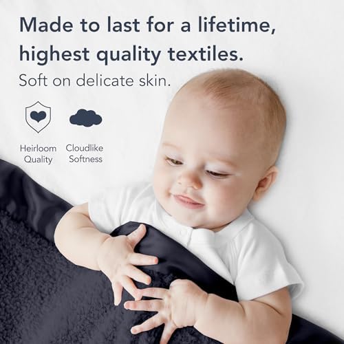 Little Giraffe Midnight Chenille Blanket for Baby