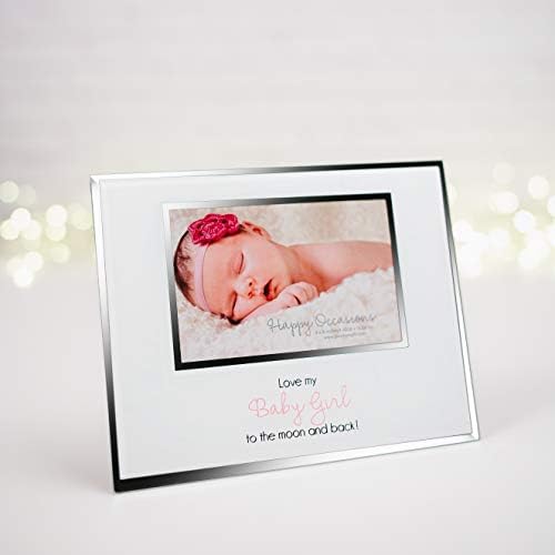 Pavilion Gift Company 4x6 Newborn Baby Picture Frame with Easel Stand Pink