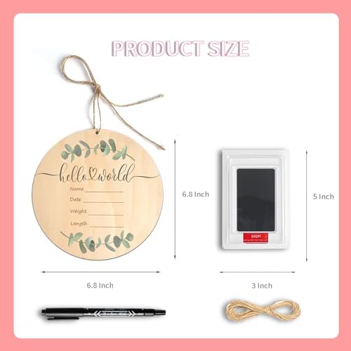 GAIBIJA Baby Birth Announcement Sign with Marker Pen