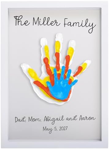 Pearhead Clear Family Handprint Frame 4 Paint Colors Included
