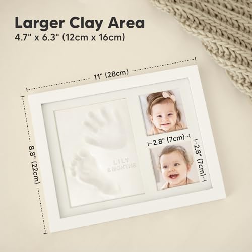 KeaBabies Baby Footprint Handprint Kit - Keepsake Frame Set