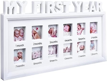 MICKYU 12-Month Baby Growth Photo Frame