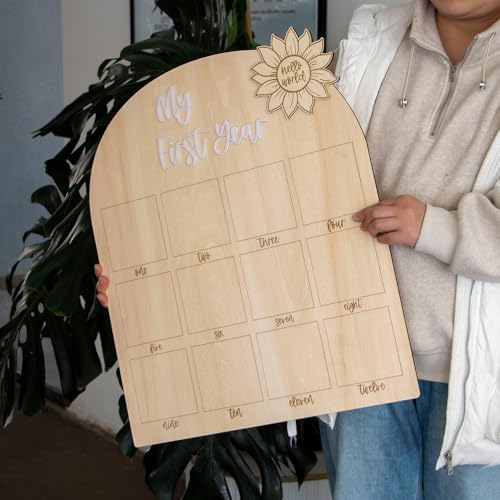 First Year Milestone Photo Board for Baby Keepsakes