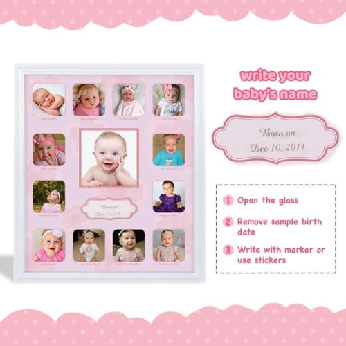 Collage Photo Frame for Baby First Year Keepsake
