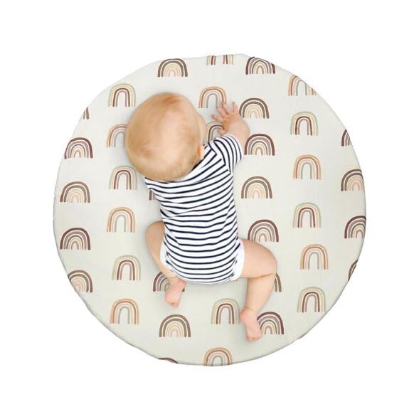 Kate Milo Plush Rainbow Play Mat - Soft Washable