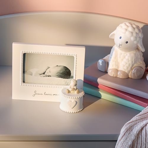 DEMDACO Musical Baby Keepsake Frame with Lamb Figurine