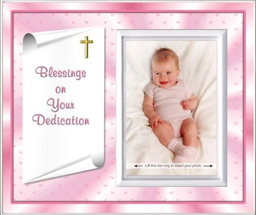 Baby Blessing Dedication Frame for Girl - Gift Boxed