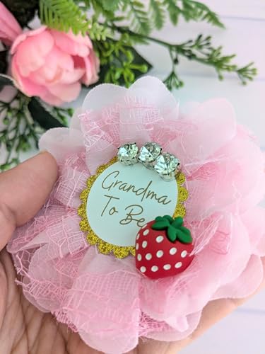 Grandmother To Be Strawberry Pin 35 Inch Keepsake Gift for Baby Girl Shower