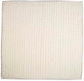 Crane Baby Quilted Cotton Blanket 36x36 Light Yellow