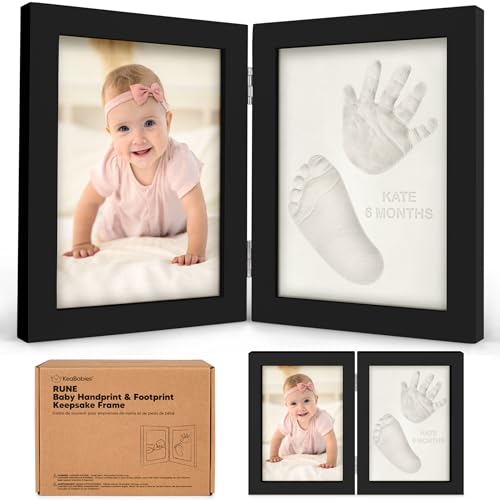 KeaBabies Baby Hand and Footprint Kit - Quick Dry Clay Onyx Black