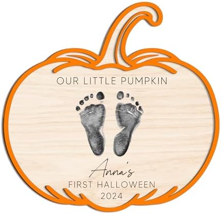 Personalized Halloween Footprint Sign for Baby