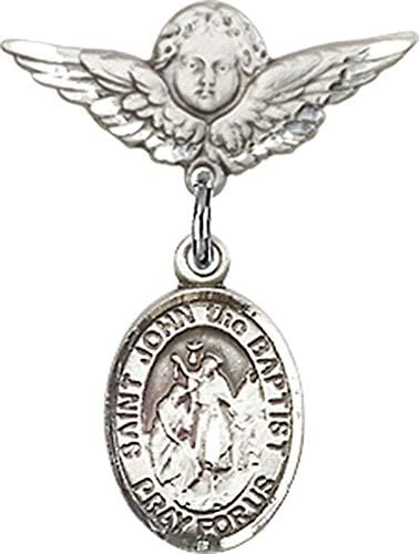 Religious Obsession Baby Badge with St John and Angel