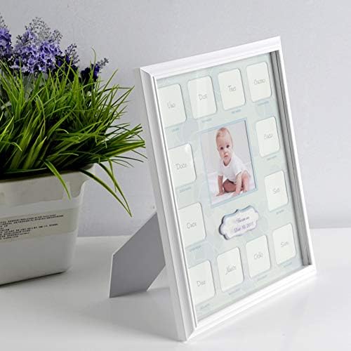 KMAKII 12 Month Baby First Year Collage Photo Frame - White