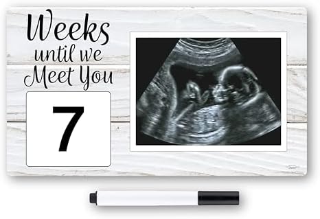 Brothers Bench Weeks Until We Meet You Magnetic Ultrasound Picture Frame