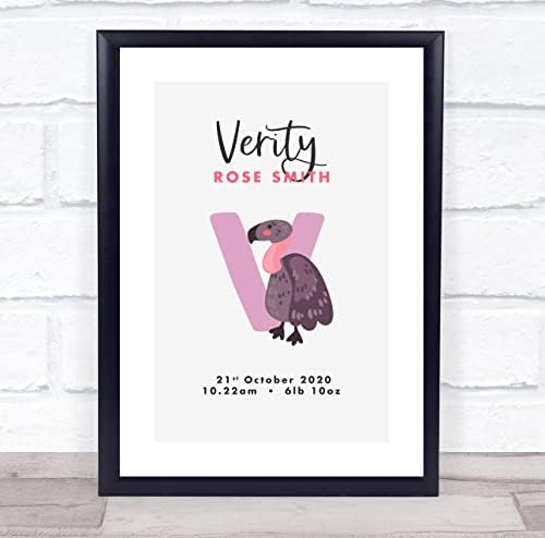 The Card Zoo New Baby Birth Details Vulture Keepsake Print