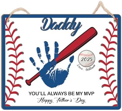 DIY Baseball Dad Handprint Sign Craft