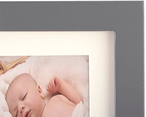 DII Baby Handprint Footprint Frame with Clay and Pictures Gray