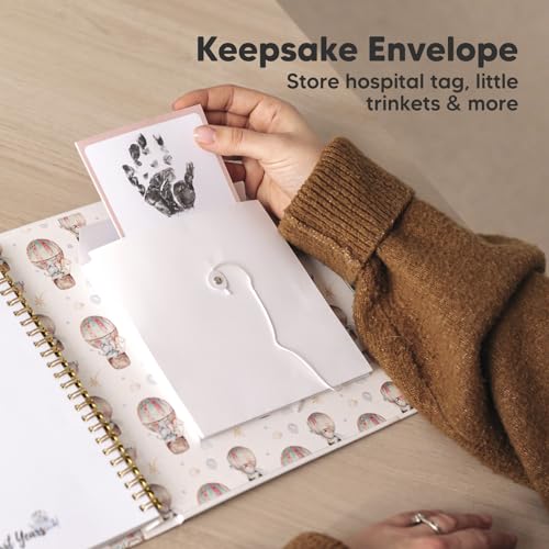 KeaBabies Baby Hand and Footprint Kit with First 5 Years Memory Book
