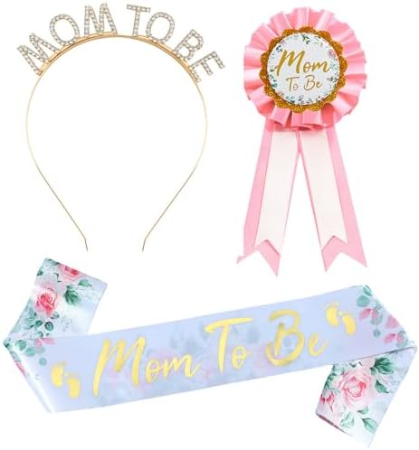 3 PCS Mom Dad to Be Pin and Maternity Sash Set